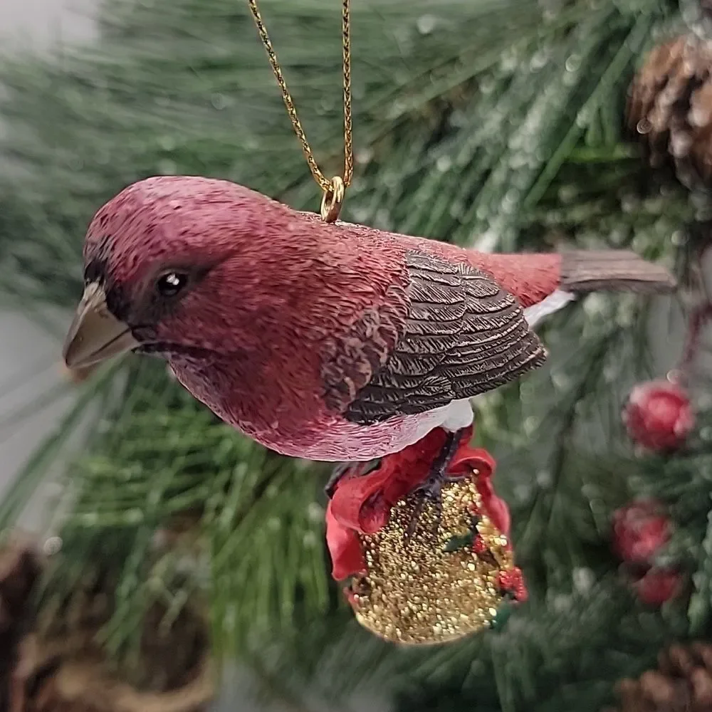 Danbury Mint Christmas Songbird Ornament Purple Finch Retired